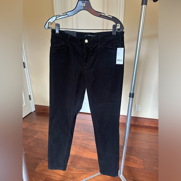 J Brand - Black Corduroy Skinny Leg Mid-Rise Pants *NWT* - Picture 1 of 9